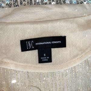 Sequin shirt sleeve top